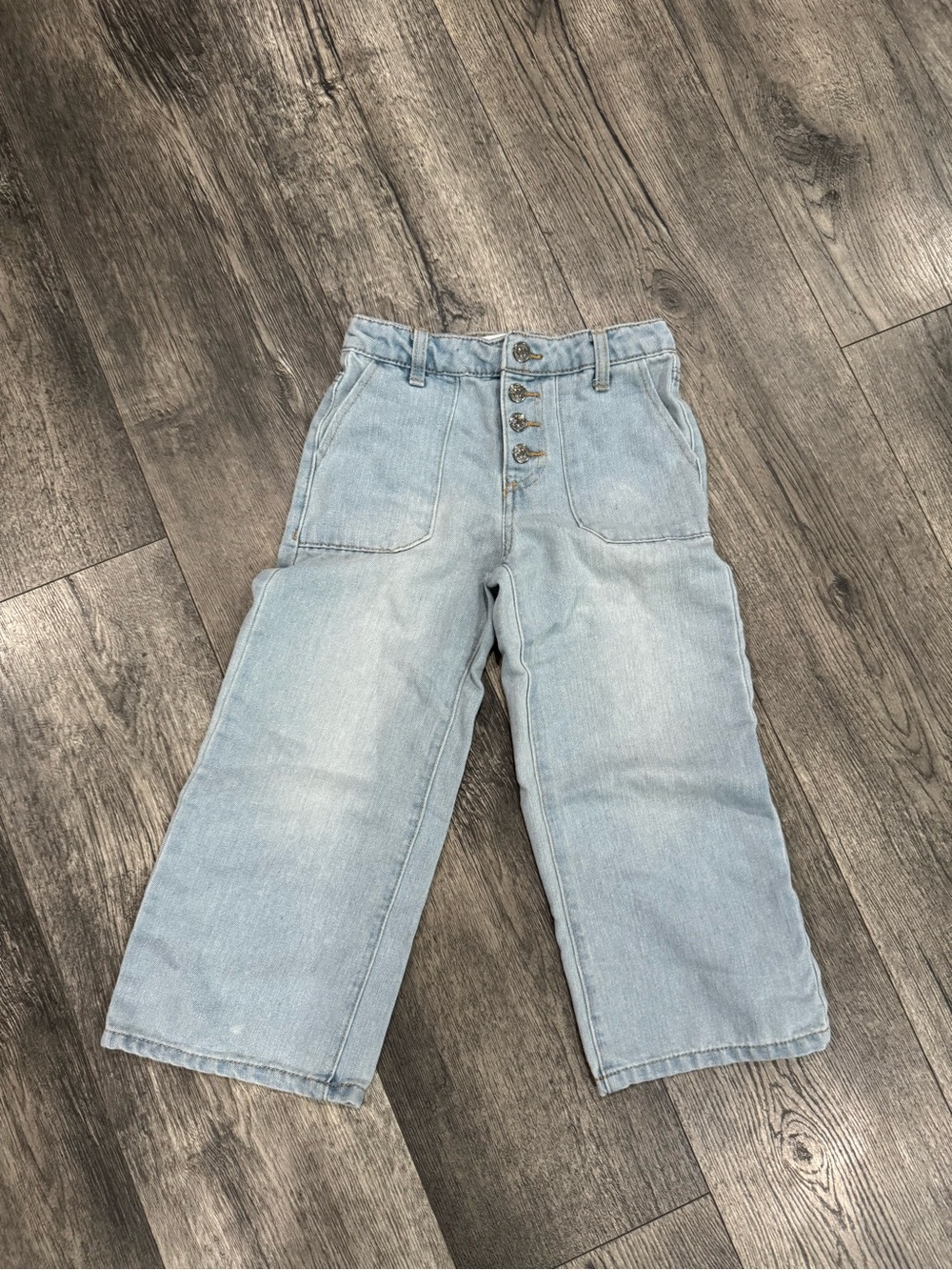 Wide-Leg Denim Pants
